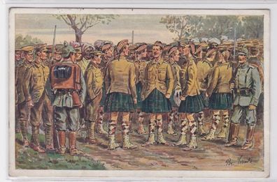 67950 Militär AK Engländer und Schotten, S.B. 4. K.E.L.I.R. 133 Sachsen 1916