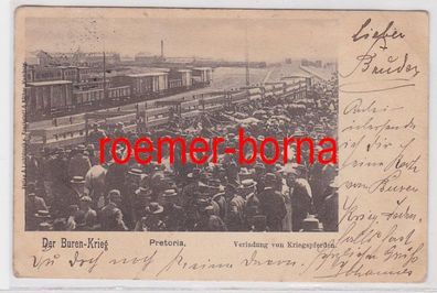 85166 Ak Pretoria Der Buren-Krieg Verladung von Kriegspferden 1900