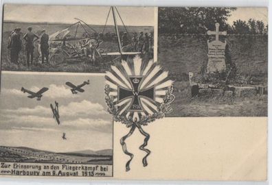 92490 AK Zur Erinnerung an den Fliegerkampf bei Harbouey am 9. August 1915
