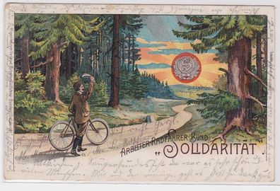 90262 Ak Arbeiter Radfahrer Bund ' Solidarität' 1907