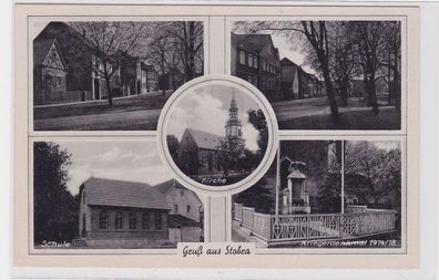 71312 Mehrbild Ak Gruß aus Stobra Schule, Kriegerdenkmal usw. um 1940