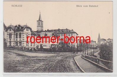 82527 Ak Schleiz Blick vom Bahnhof um 1910
