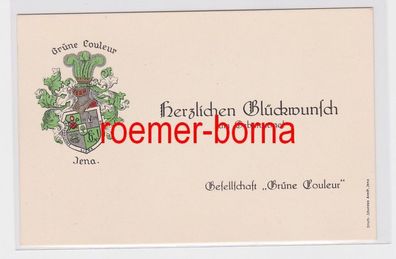82704 Studentika Ak Jena Gesellschaft 'Grüne Couleur' um 1930