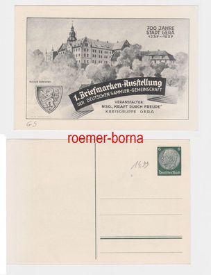 82712 Ganzsachen Ak 700 Jahre Stadt Gera Briefmarken Ausstellung 1937