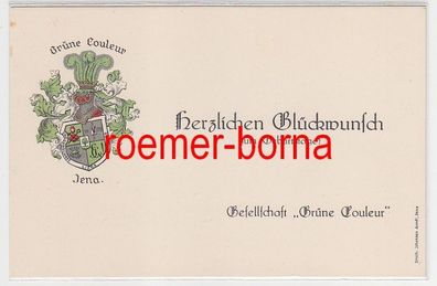 82820 Studentika Ak Jena Gesellschaft 'Grüne Couleur' um 1920