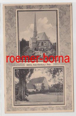 82827 Mehrbild Ak Bocka Kreis Altenburg i. Thür. Kirche und Pfarrhaus 1930