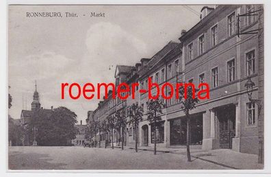 83162 Ak Ronneburg in Thüringen Markt mit Geschäften 1927