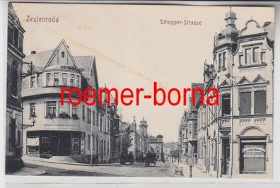 83402 Ak Zeulenroda Schopper-Strasse mit Bäckerei Reinhold Martin 1931