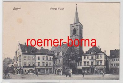 83512 Ak Erfurt Wenige-Markt mit Geschäften um 1910