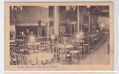 94501 Ak Gruß aus dem Café Bauer Erfurt 1913