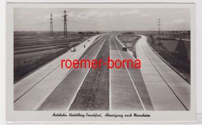 83771 Foto Ak Autobahn Heidelberg-Frankfurt Abzweigung nach Mannheim um 1940
