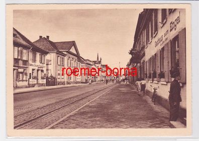 84191 Ak Kehl am Rhein Straßenansicht mit Gasthaus zum Engel um 1940