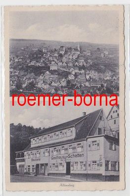 84312 Mehrbild Ak Altensteig Bäckerei u. Gasthaus zum Schatten 1934