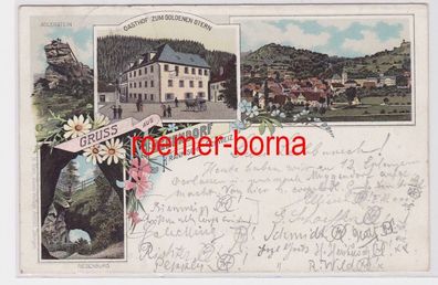 55383 Ak Lithografie Gruss aus Muggendorf Fränkische Schweiz 1897