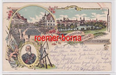 68809 Ak Lithografie Gruss aus der Garnisonsstadt Ingolstadt 1904