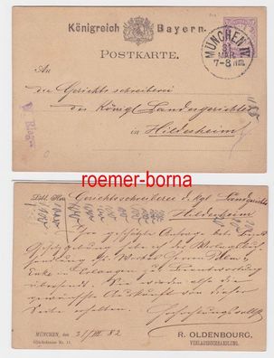 81231 Ganzsachen Postkarte Bayern Verlagsbuchhandlung München 1882