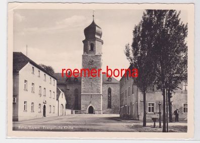 82700 Foto Ak Rehau Bayern Evangelische Kirche um 1940