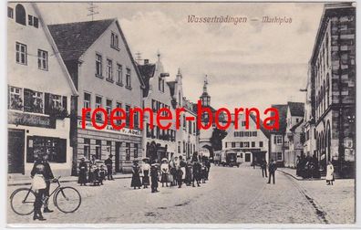 82994 Ak Wassertrüdingen Marktplatz mit Gasthaus zum Lamm 1911