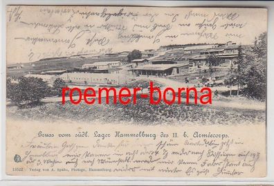 83053 Ak Gruß vom südlichen Lager Hammelburg des II.B. Armeecorps 1902