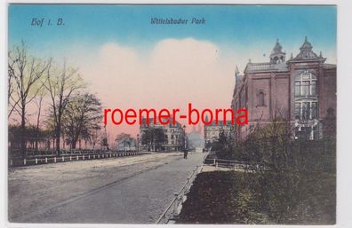 83563 Ak Hof i.B. Wittelsbacher Park um 1910