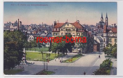83566 Ak Hof i.B. Partie am Wittelsbacher Park um 1920