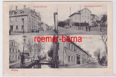 83902 Mehrbild Ak Rehau Restaurant Bahnhof usw. 1910