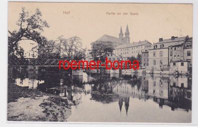 84110 Ak Hof Partie an der Saale 1913