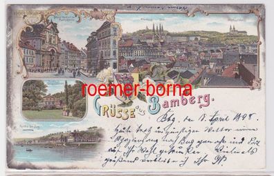 84222 Ak Lithografie Grüsse aus Bamberg 1898
