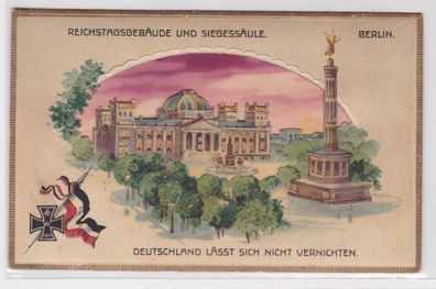 81696 Halt gegen das Licht Ak Berlin Reichstagsgebäude & Siegessäule um 1915