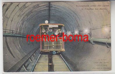 82486 Ak Tunnelbahn unter der Spree in Treptow bei Berlin 1907