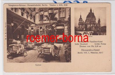 85141 Ak Berlin Alexandra-Hotel Gartenansicht 1920