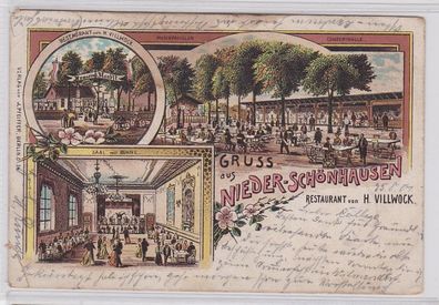 91308 Ak Lithographie Gruß aus Niederschönhausen Restaurant 1901