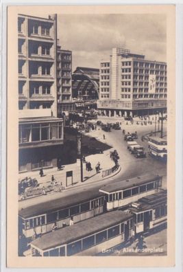 97970 Berlin Alexanderplatz mit Strassenbahnen 1959