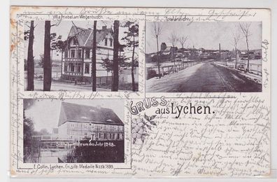 57853 Mehrbild Ak Gruß aus Lychen Villa Friebel, Mühle usw. 1900