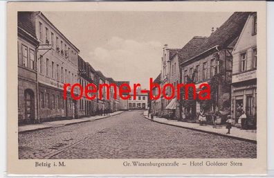 82695 Ak Belzig i.M. Gr. Wiesenburgerstraße Hotel goldener Stern 1927