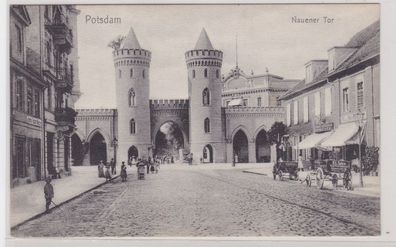 90748 AK Potsdam Nauener Tor mit Geschäften um 1910