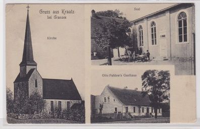 91054 Mehrbild Ak Gruß aus Kraatz bei Gransee Otto Fehlow`s Gasthaus 1911