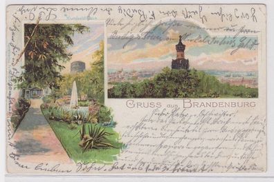 94005 Ak Lithographie Gruß aus Brandenburg 1907