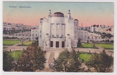 98893 Ak Cottbus - Totalansicht vom Stadttheater 1916