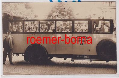 85662 Foto Ak Hamburg Gruß von der großen Stadtrundfahrt Autobus Fr. Jasper 1934