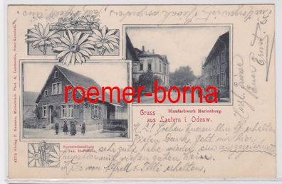 82763 Mehrbild Ak Gruss aus Lautern im Odenwald Blaufarbwerk usw. 1912
