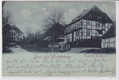 83436 Mondschein AK Gruss vom Wohldenberge - Gasthof Riechers 1898