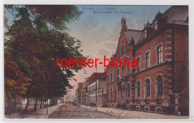 83534 Ak Rinteln a.d. Weser Klosterstraße mit Postamt um 1930
