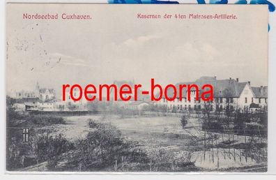 86259 Ak Nordseebad Cuxhaven Kasernen der 4ten Matrosen-Artillerie 1909
