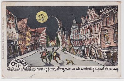 87768 Humor Ak Oldenburg i. Gr. Grad aus dem Wirtshaus... 1906