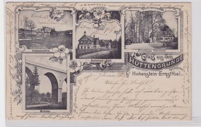 69288 Lithografie AK Gruss aus dem Hüttengrunde bei Hohenstein-Ernstthal 1904