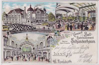 86493 Ak Gruß aus dem Etablissement Schusterhaus Dresden 1901