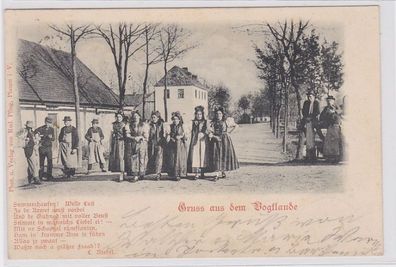 87354 Reim Ak Gruß aus dem Vogtlande 1900