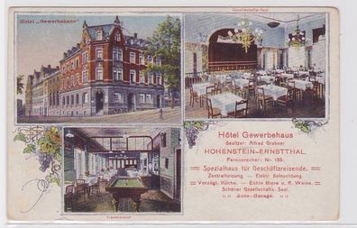 92676 Mehrbild Ak Hohenstein Ernstthal Hotel Gewerbehaus um 1910