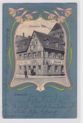 93872 Jugendstil Ak Chemnitz historische Ecke 1903